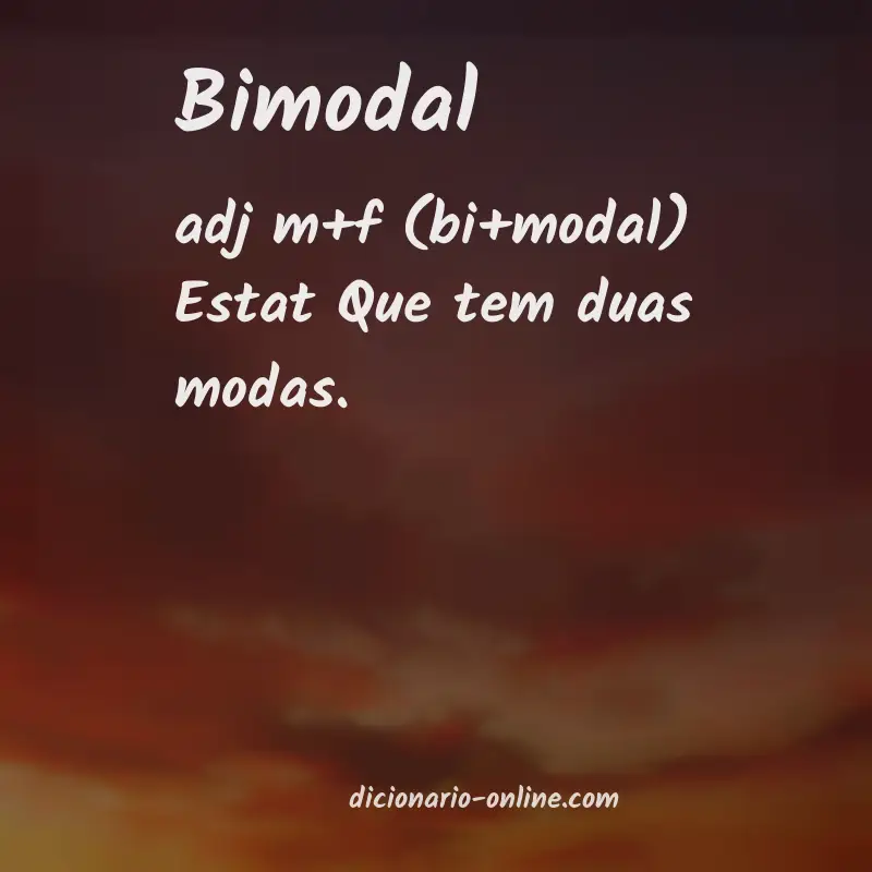 Significado de bimodal