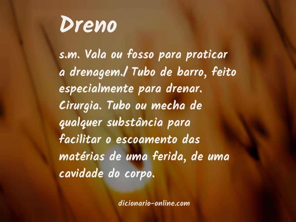 Significado de dreno