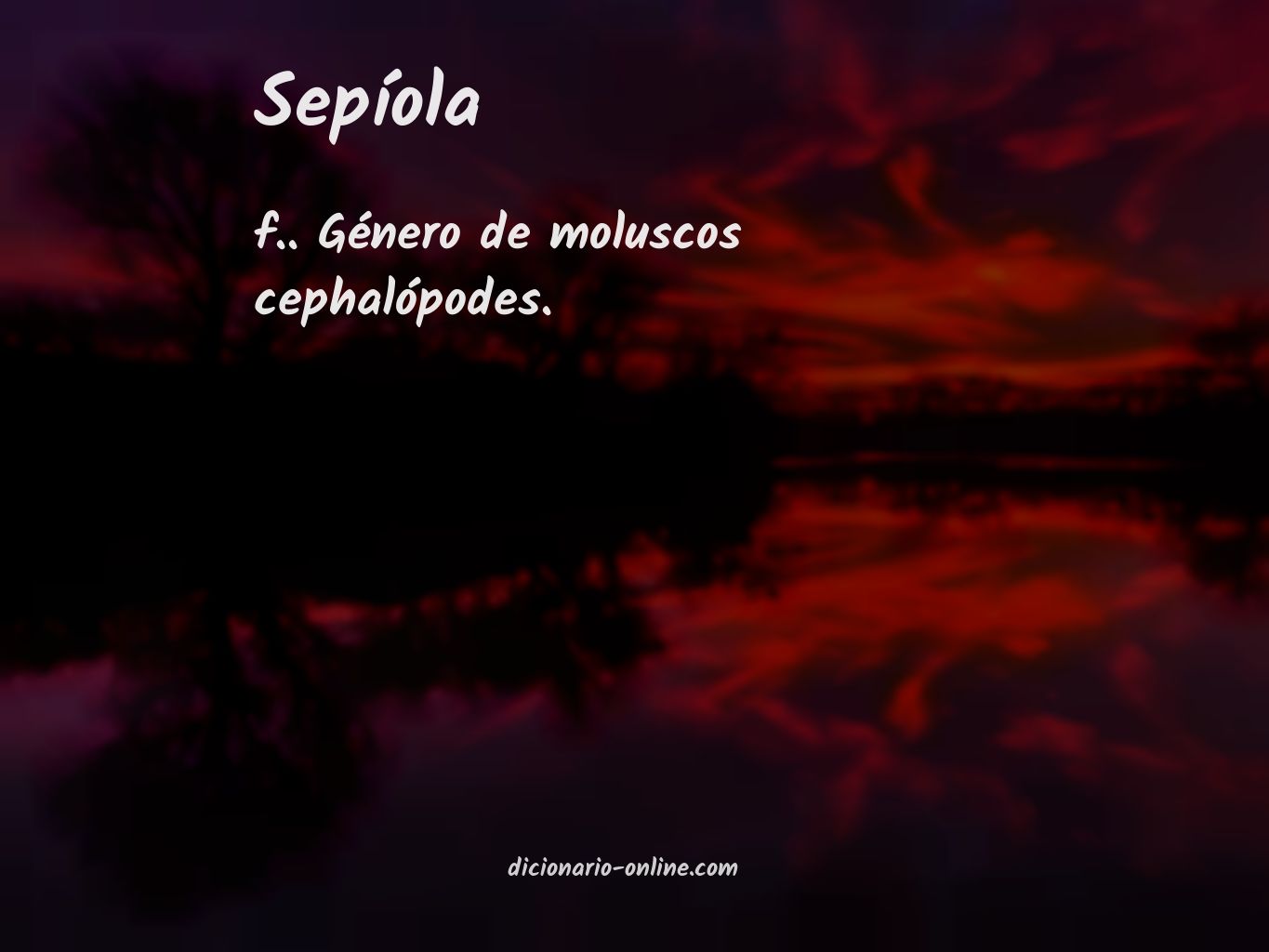 Significado de sepíola