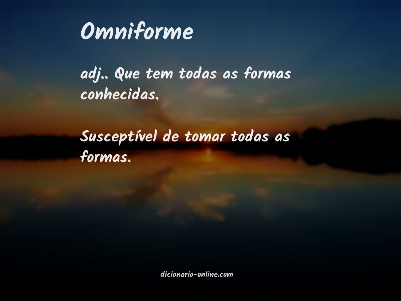 Significado de omniforme