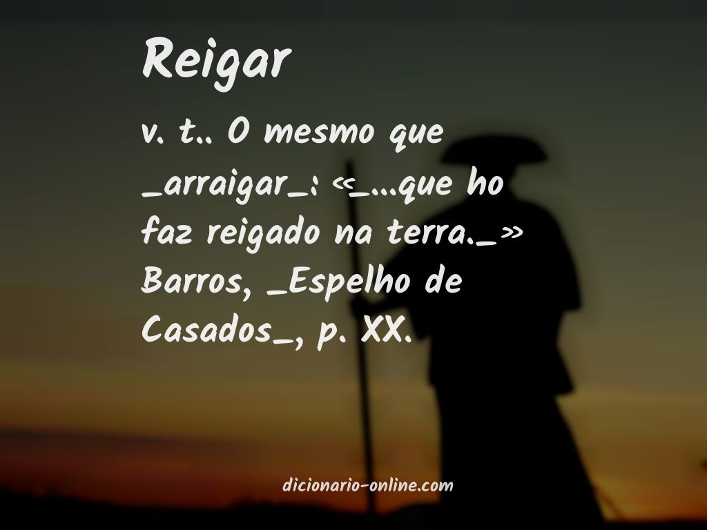 Significado de reigar