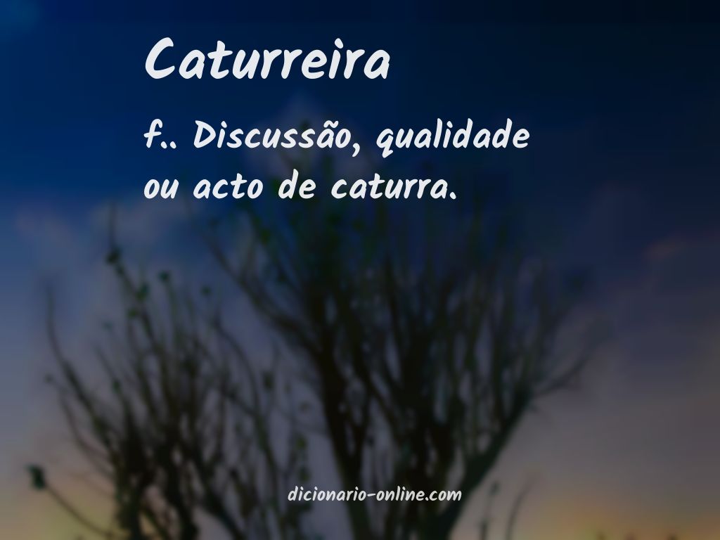 Significado de caturreira