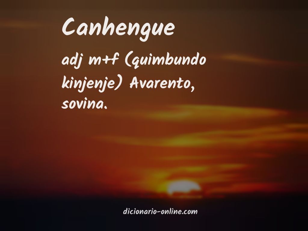 Significado de canhengue