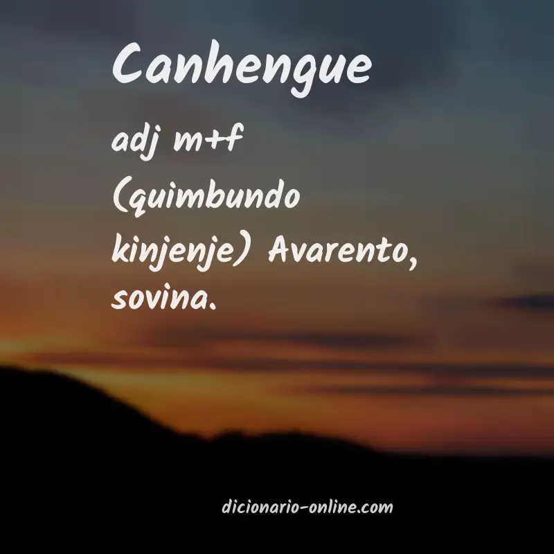 Significado de canhengue