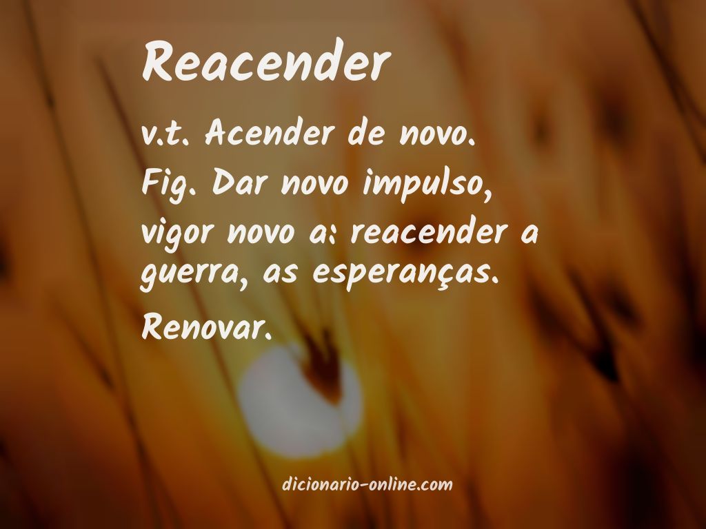 Significado de reacender