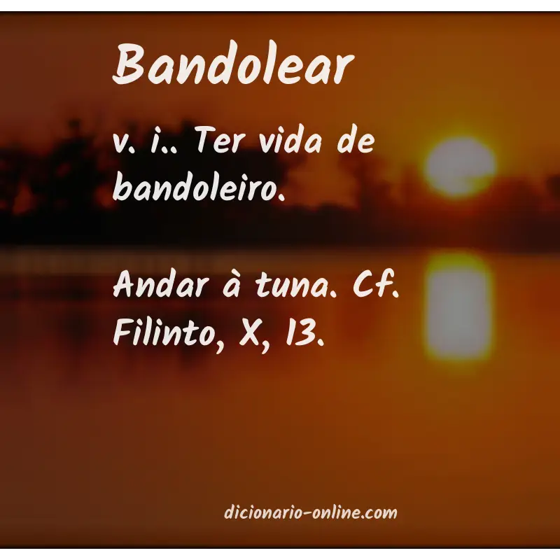 Significado de bandolear