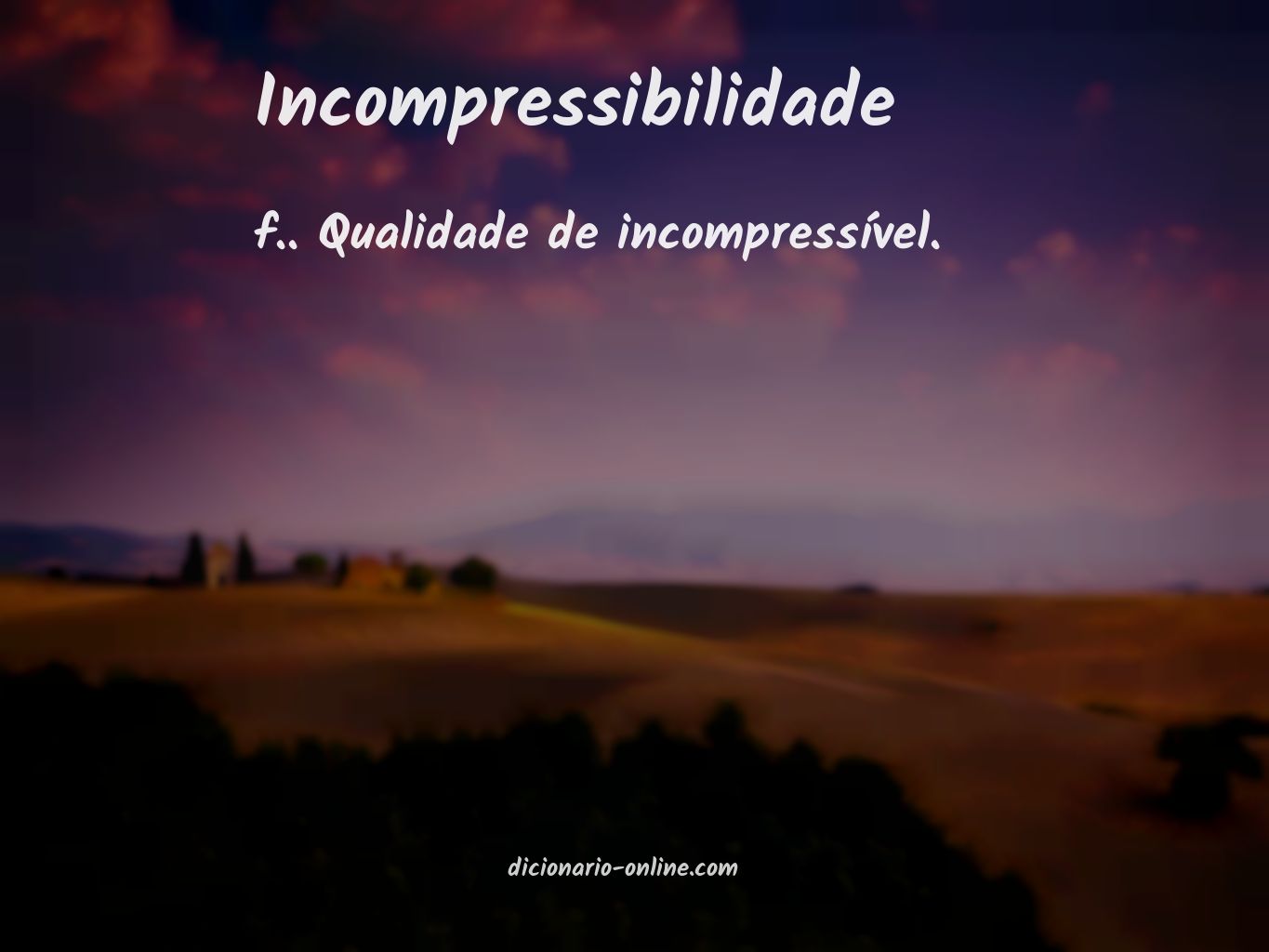 Significado de incompressibilidade