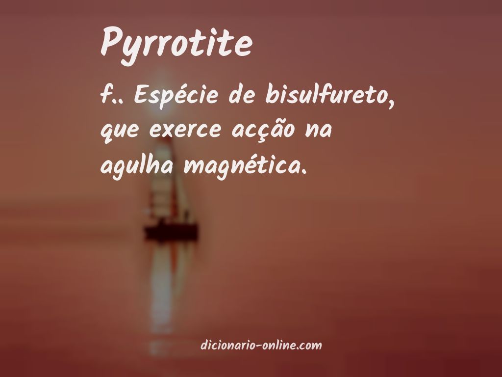Significado de pyrrotite