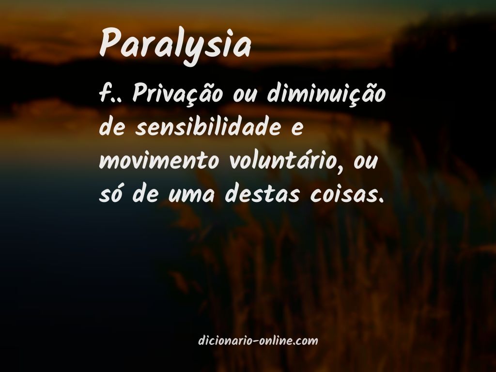 Significado de paralysia