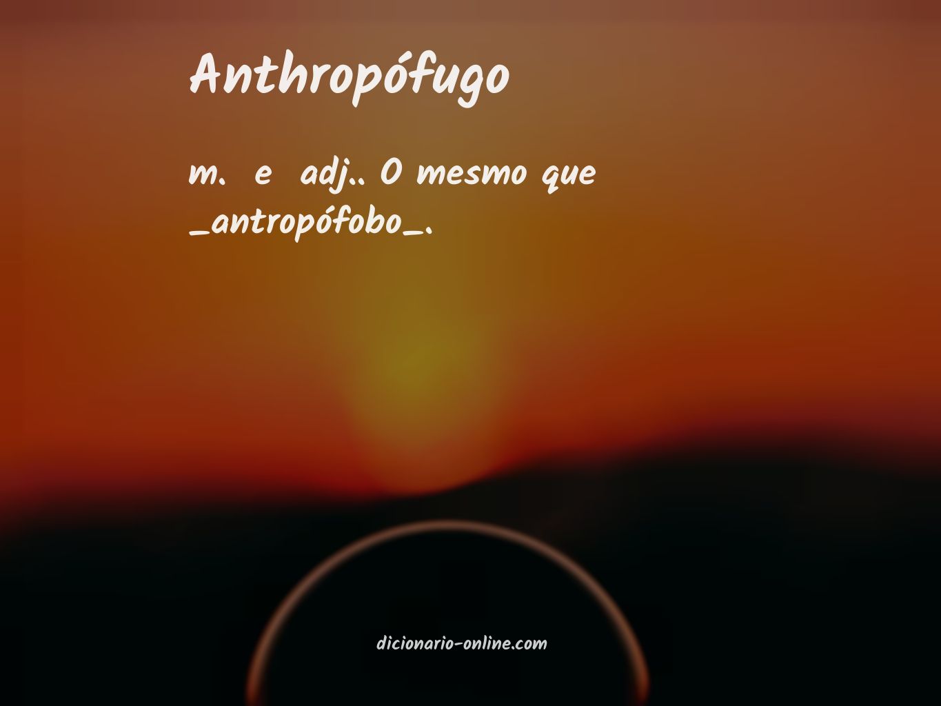 Significado de anthropófugo