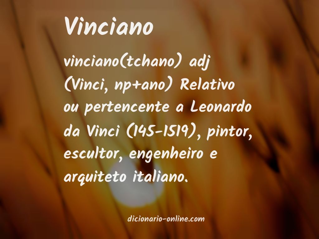 Significado de vinciano