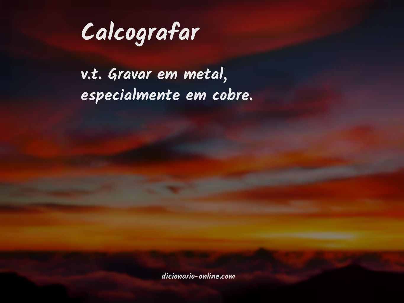 Significado de calcografar