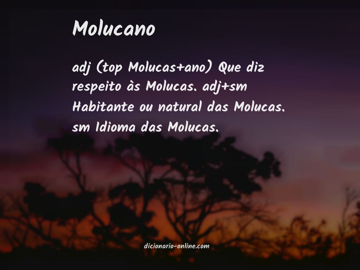 Significado de molucano