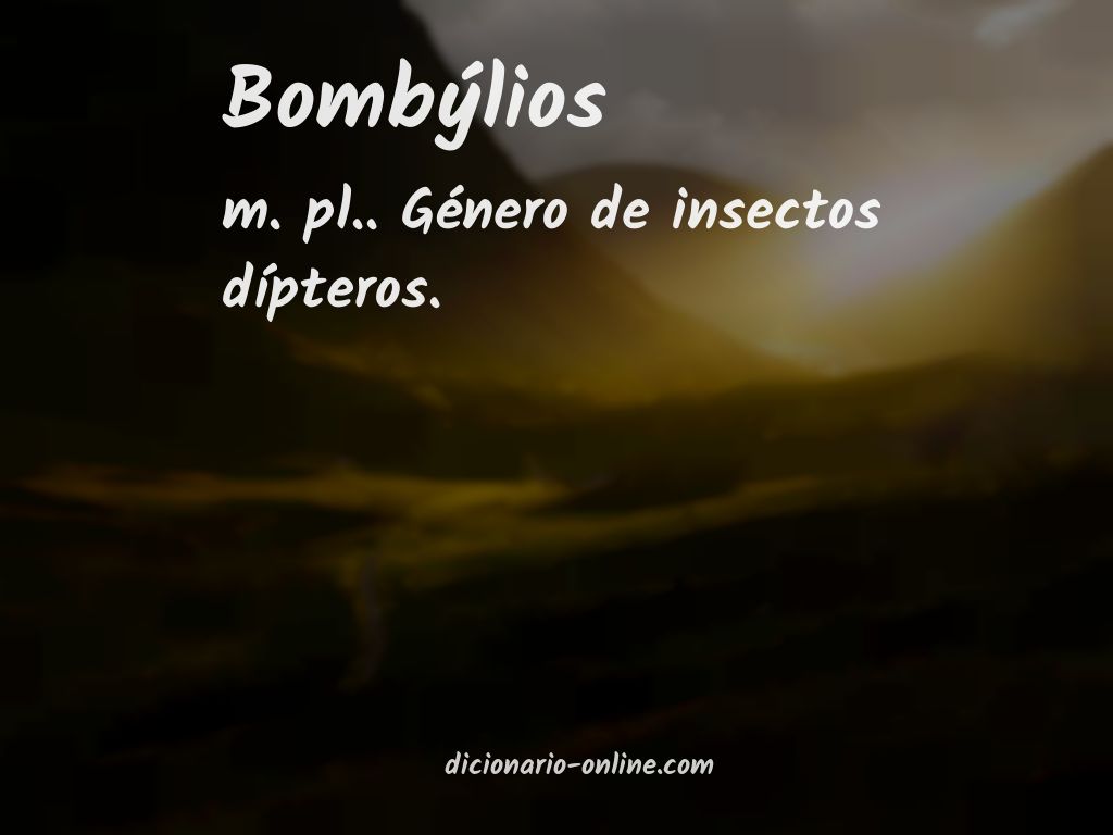 Significado de bombýlios