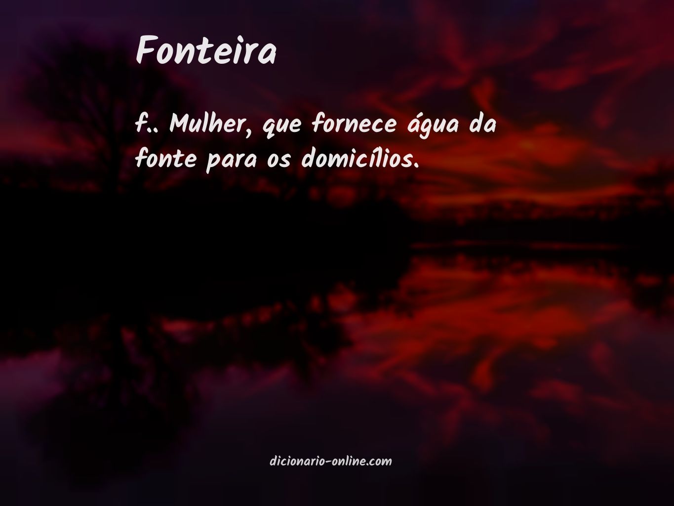 Significado de fonteira