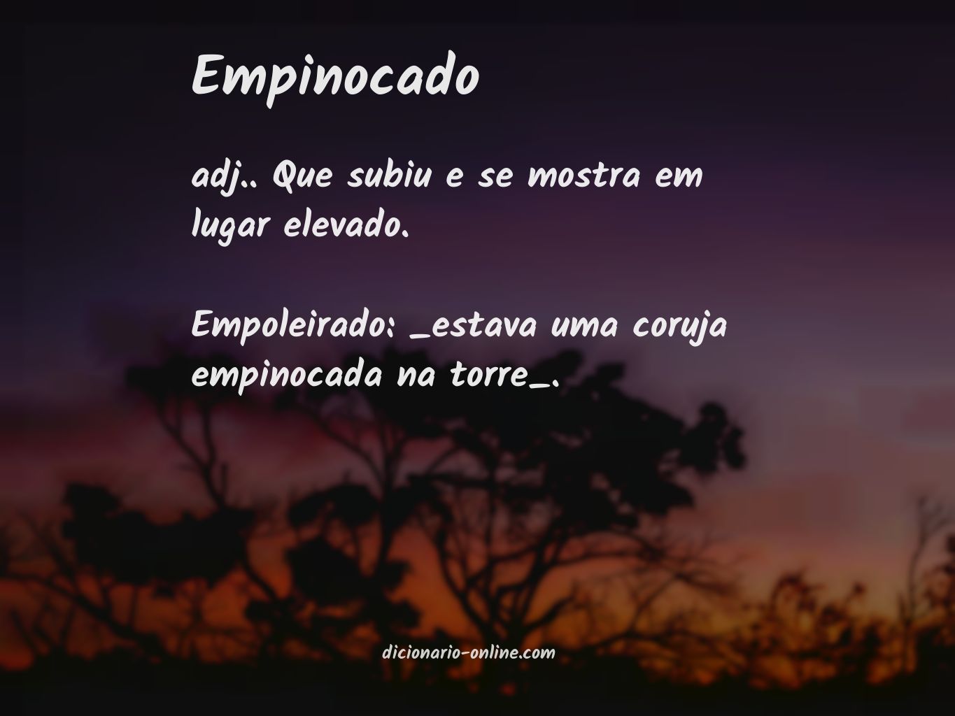 Significado de empinocado