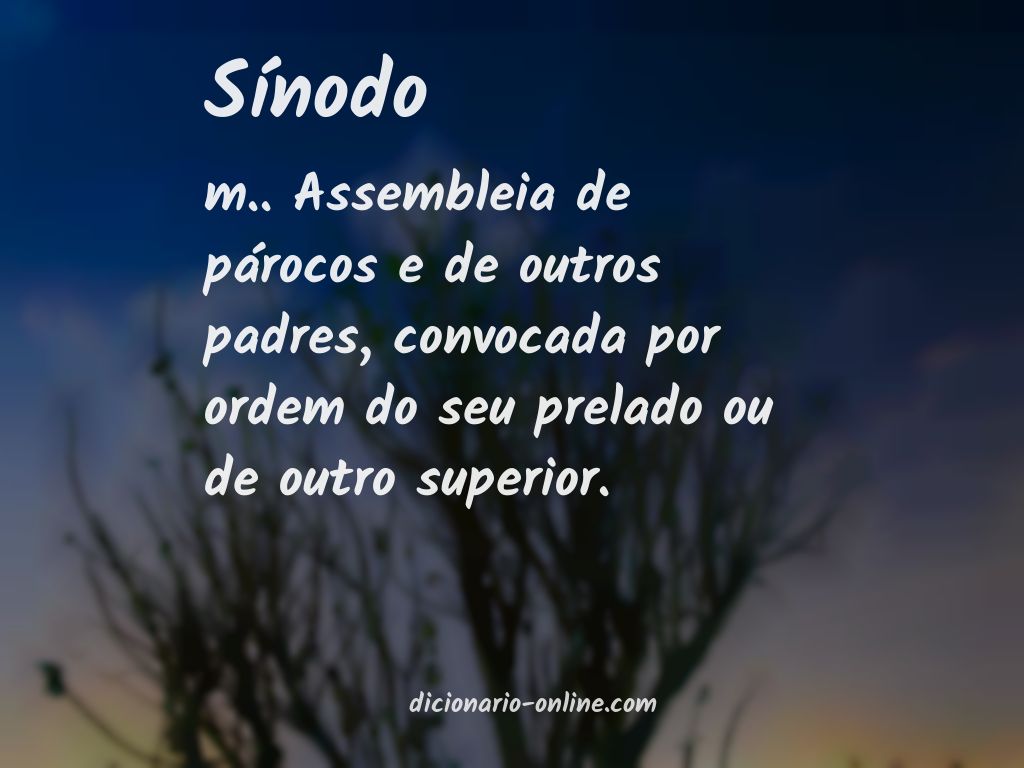 Significado de sínodo