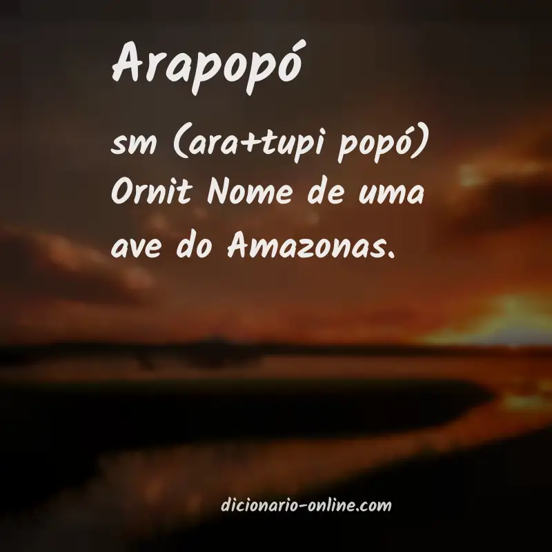 Significado de arapopó