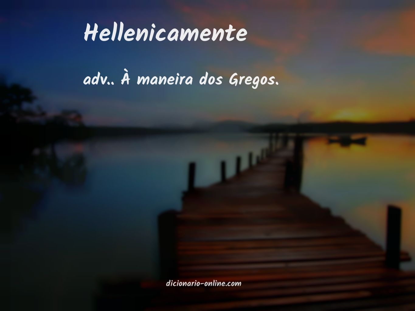 Significado de hellenicamente