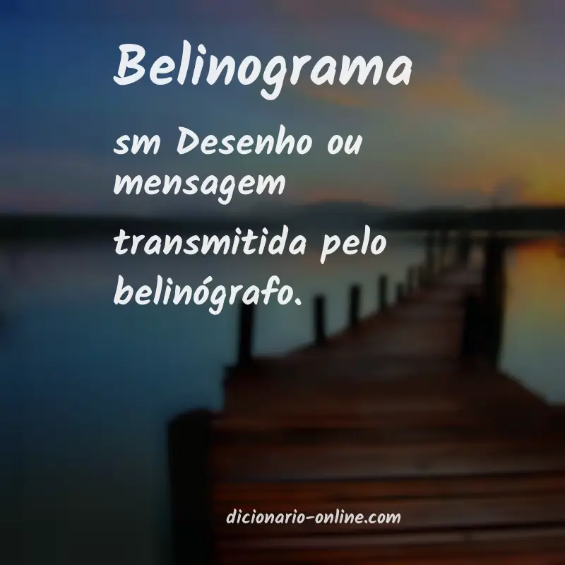 Significado de belinograma