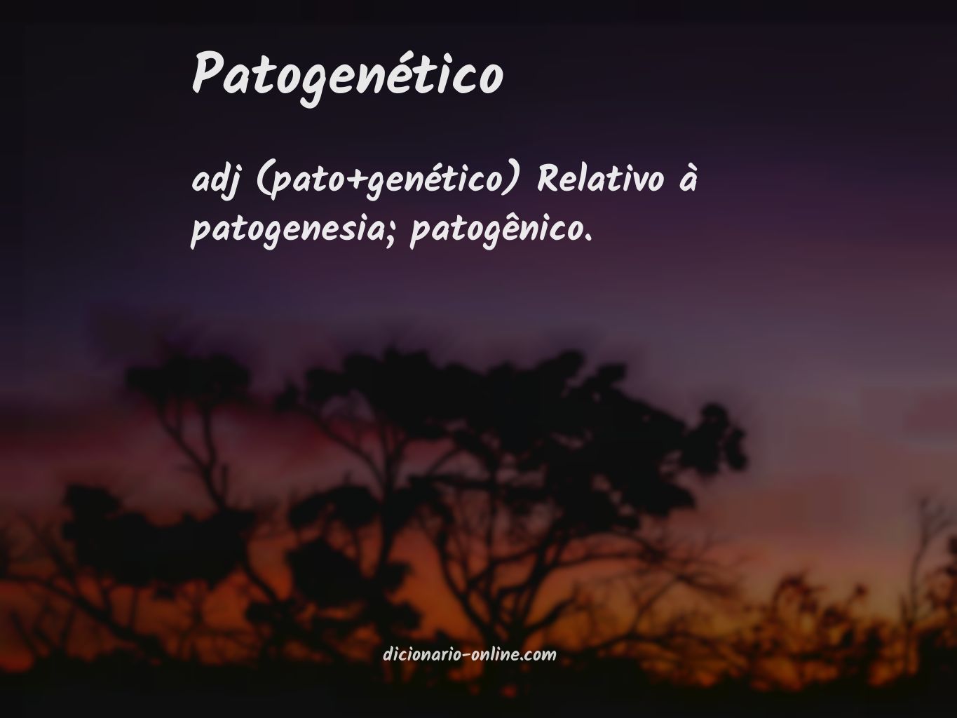 Significado de patogenético