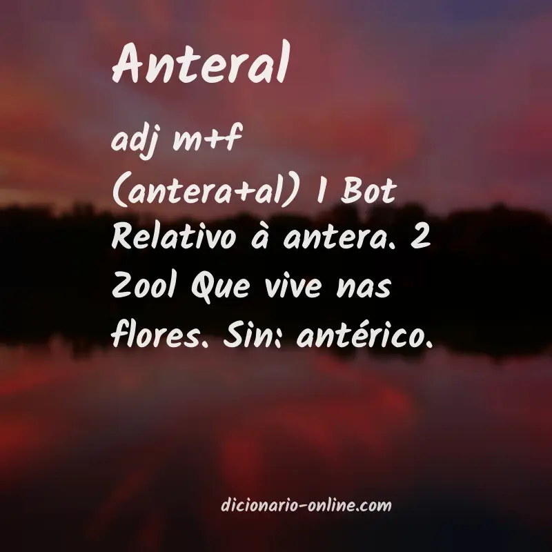Significado de anteral