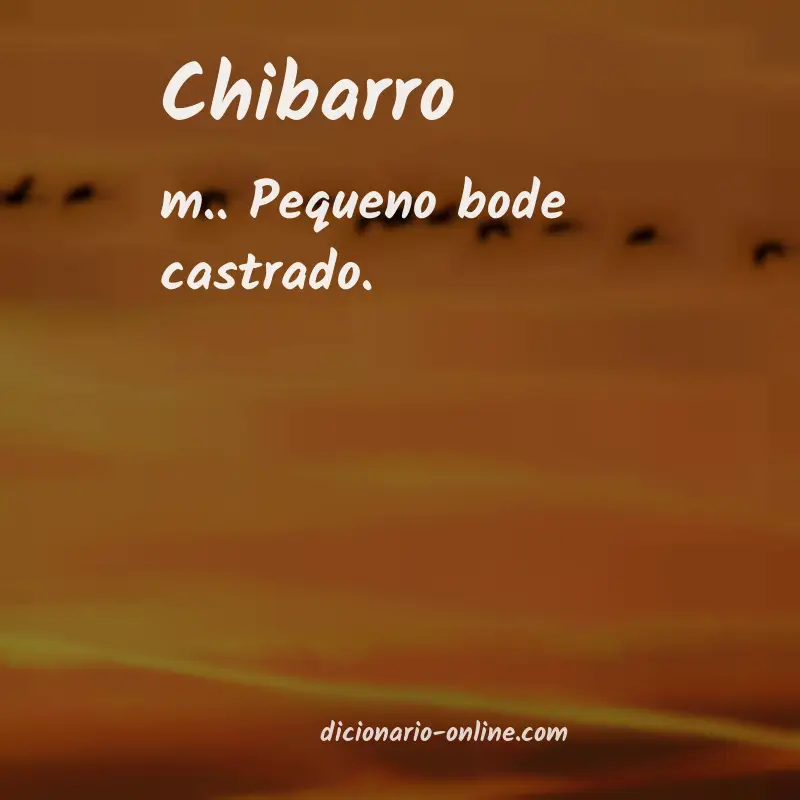 Significado de chibarro