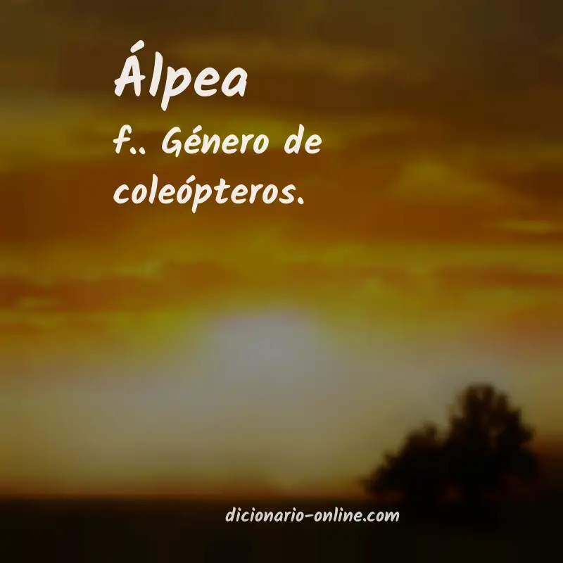 Significado de álpea