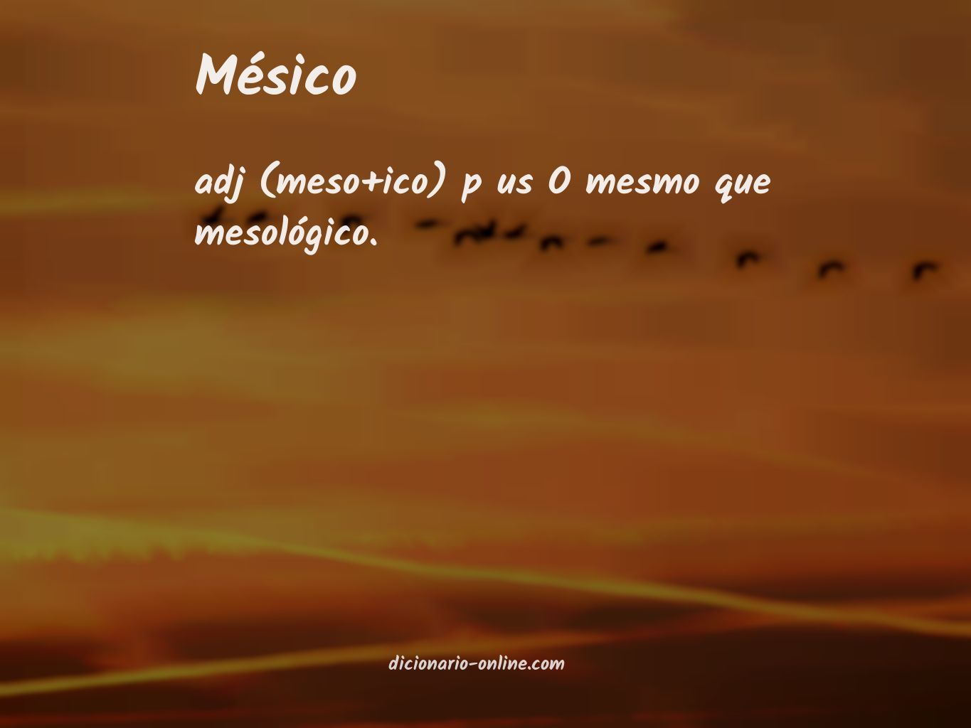 Significado de mésico