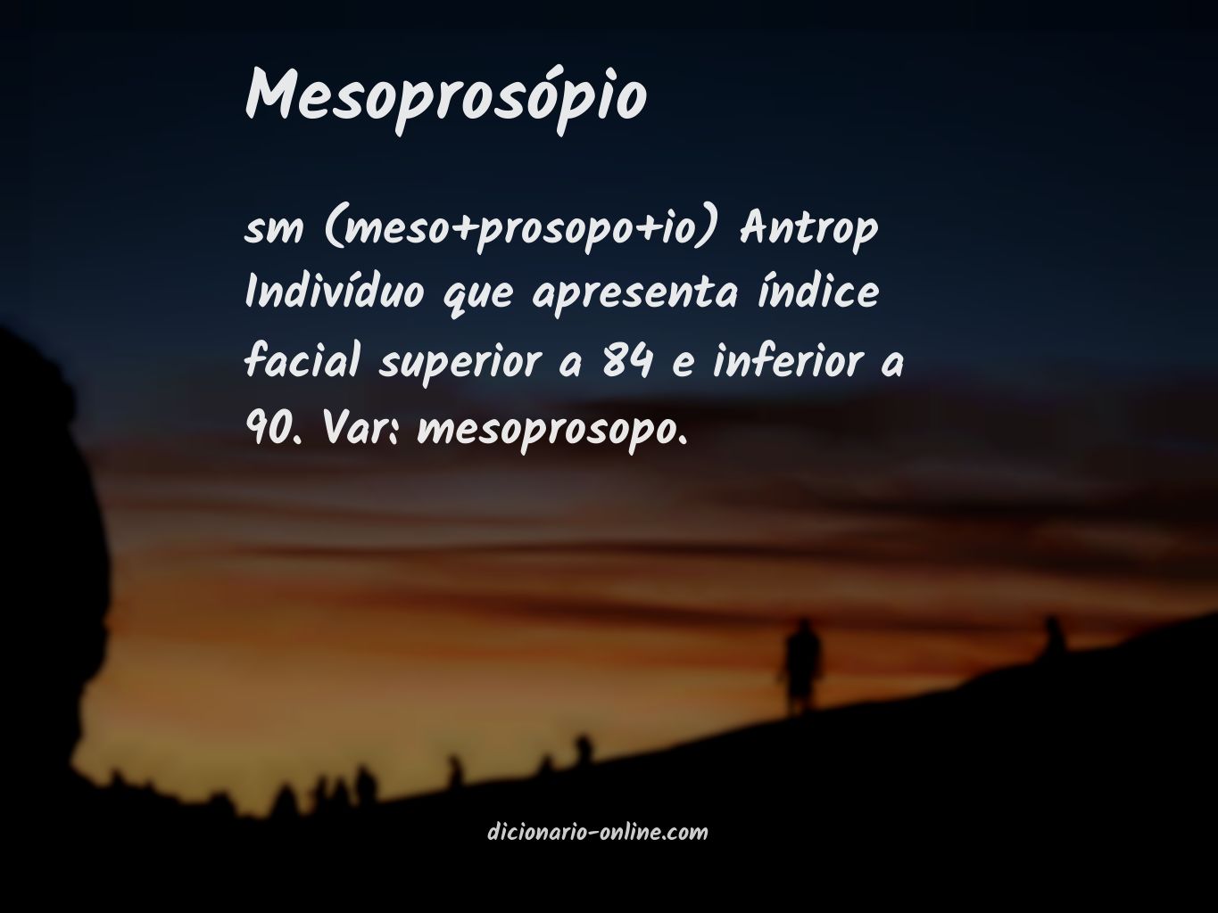 Significado de mesoprosópio