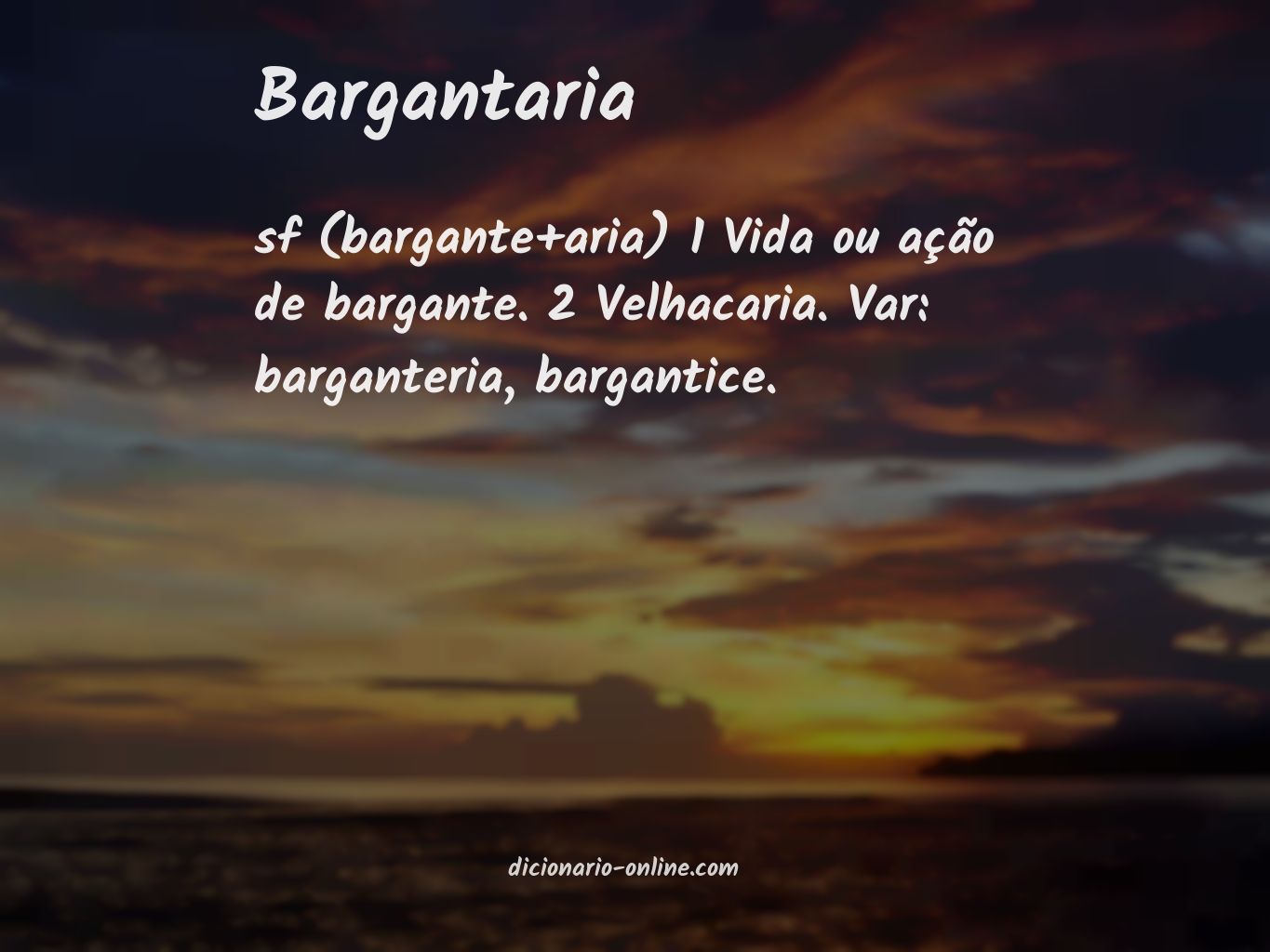 Significado de bargantaria