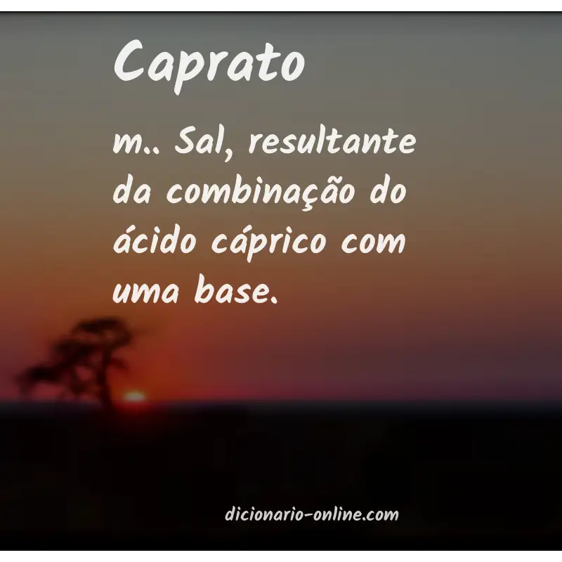 Significado de caprato