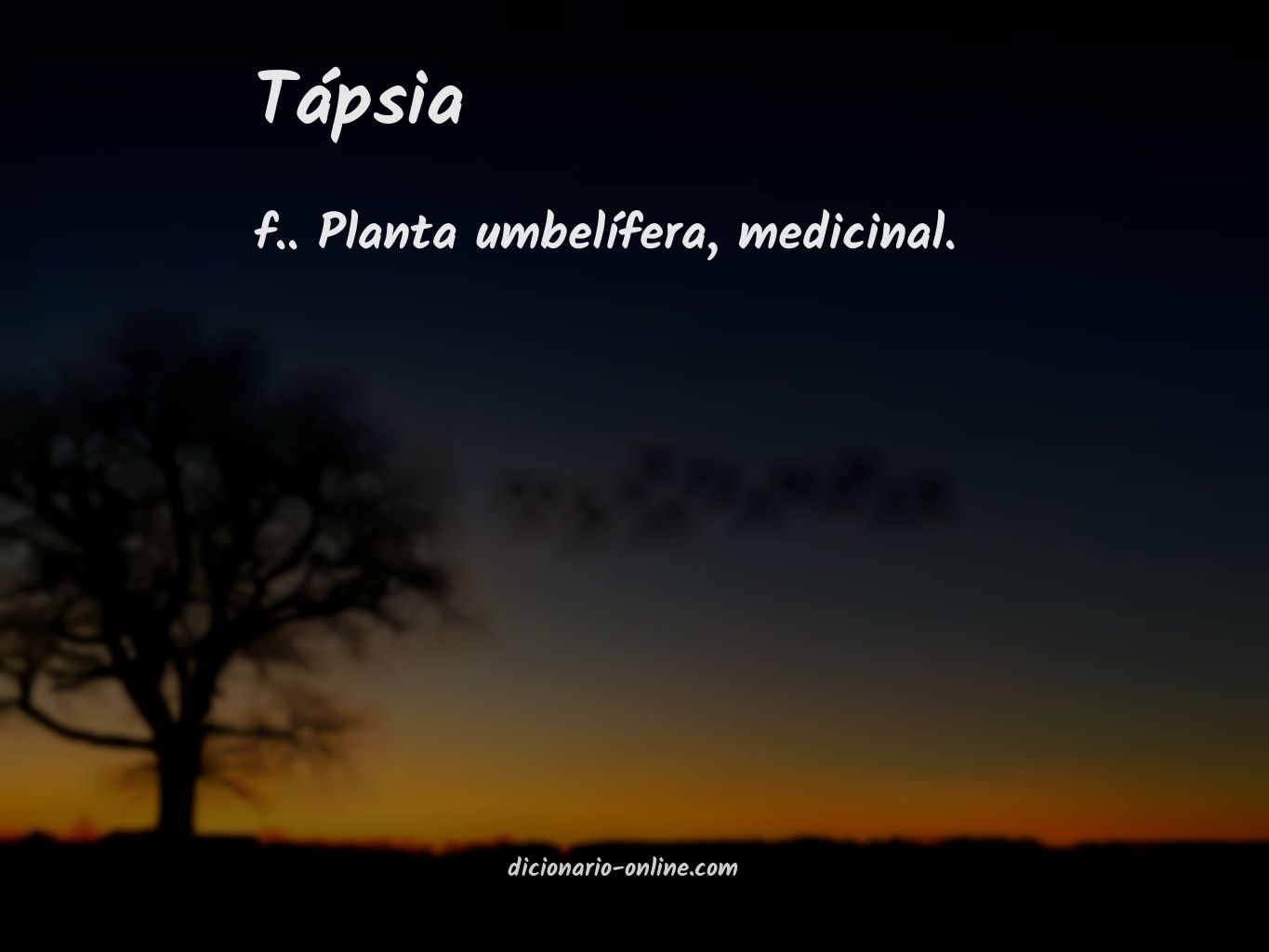 Significado de tápsia