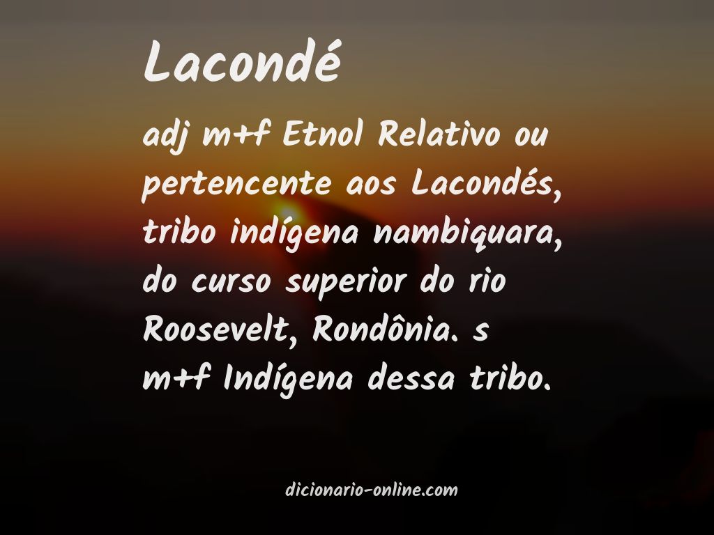 Significado de lacondé