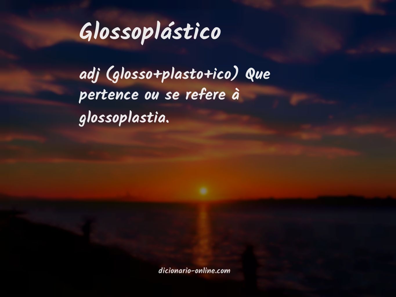 Significado de glossoplástico