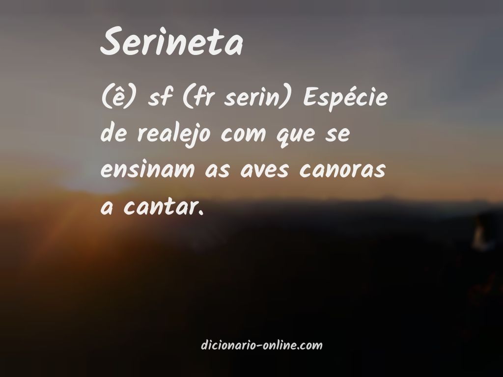 Significado de serineta