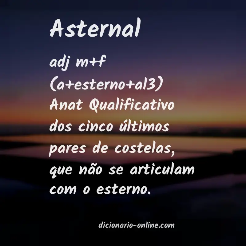 Significado de asternal