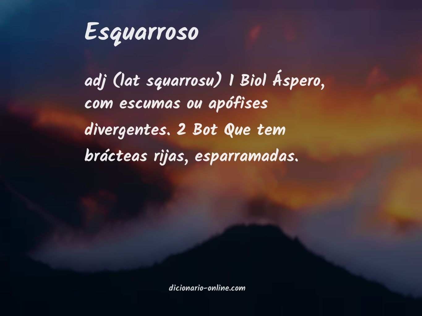 Significado de esquarroso