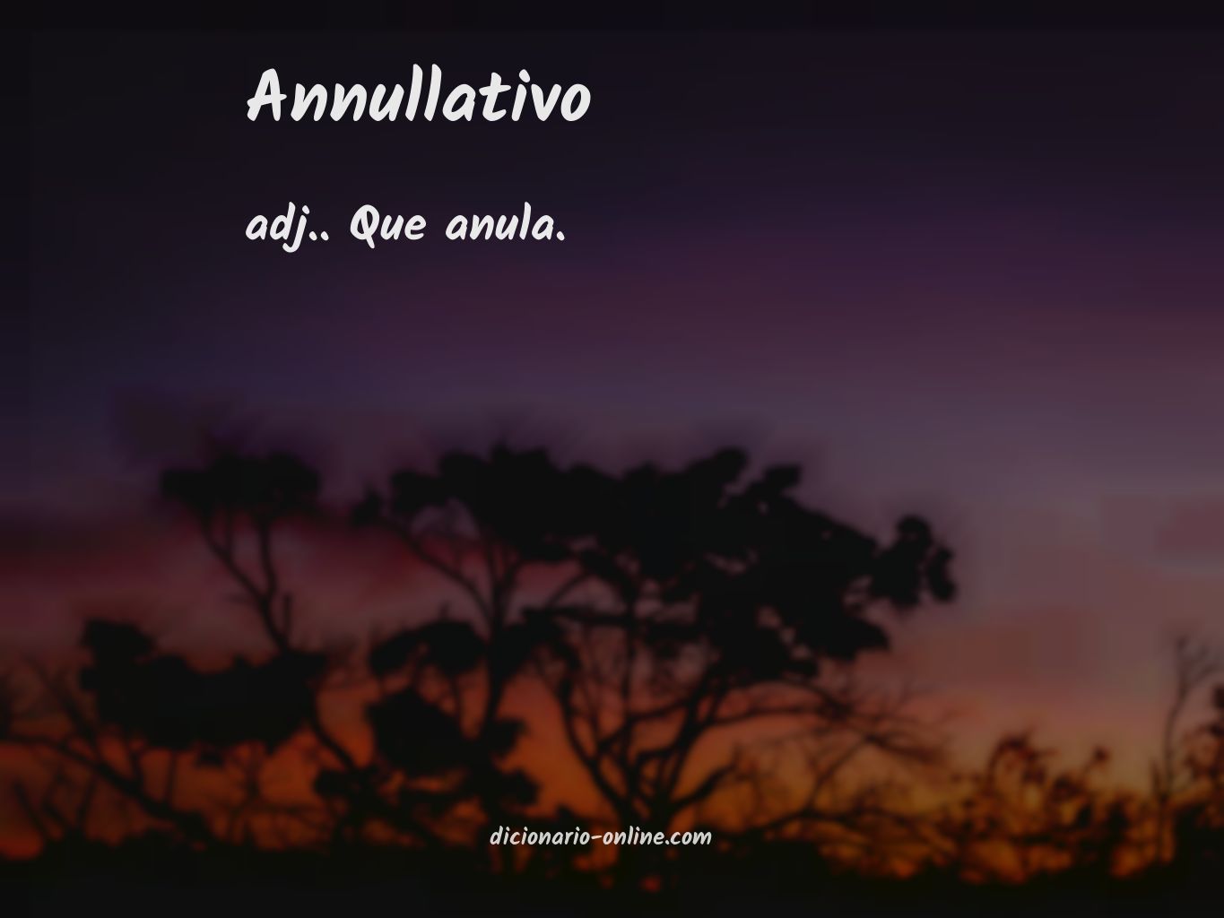 Significado de annullativo