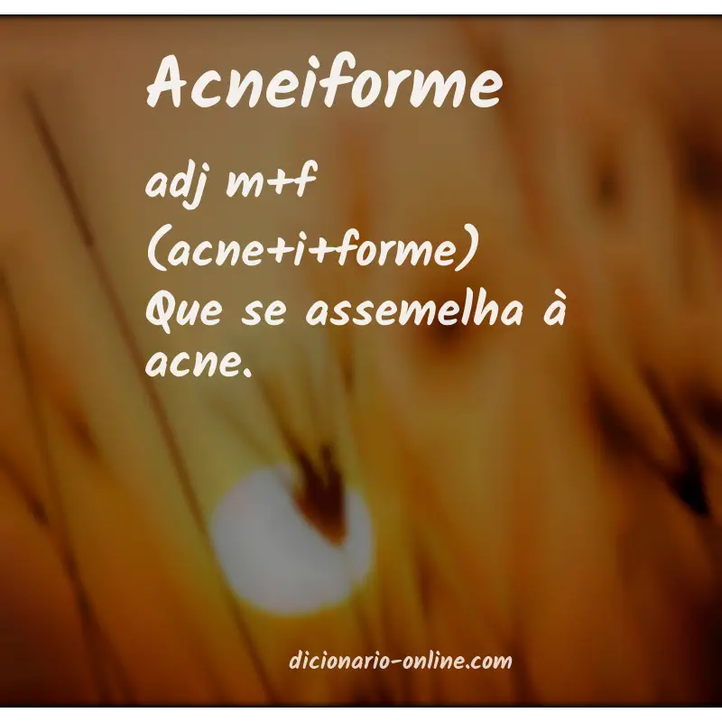 Significado de acneiforme