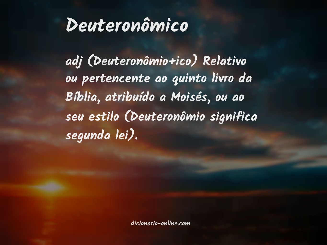 Significado de deuteronômico