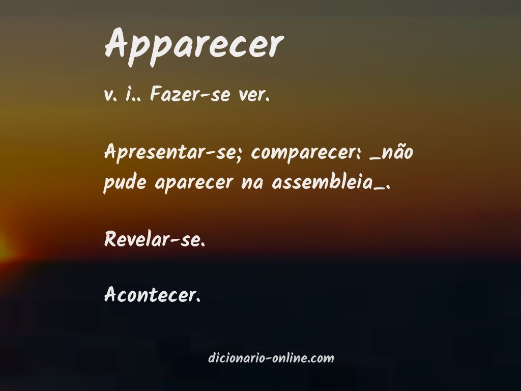 Significado de apparecer