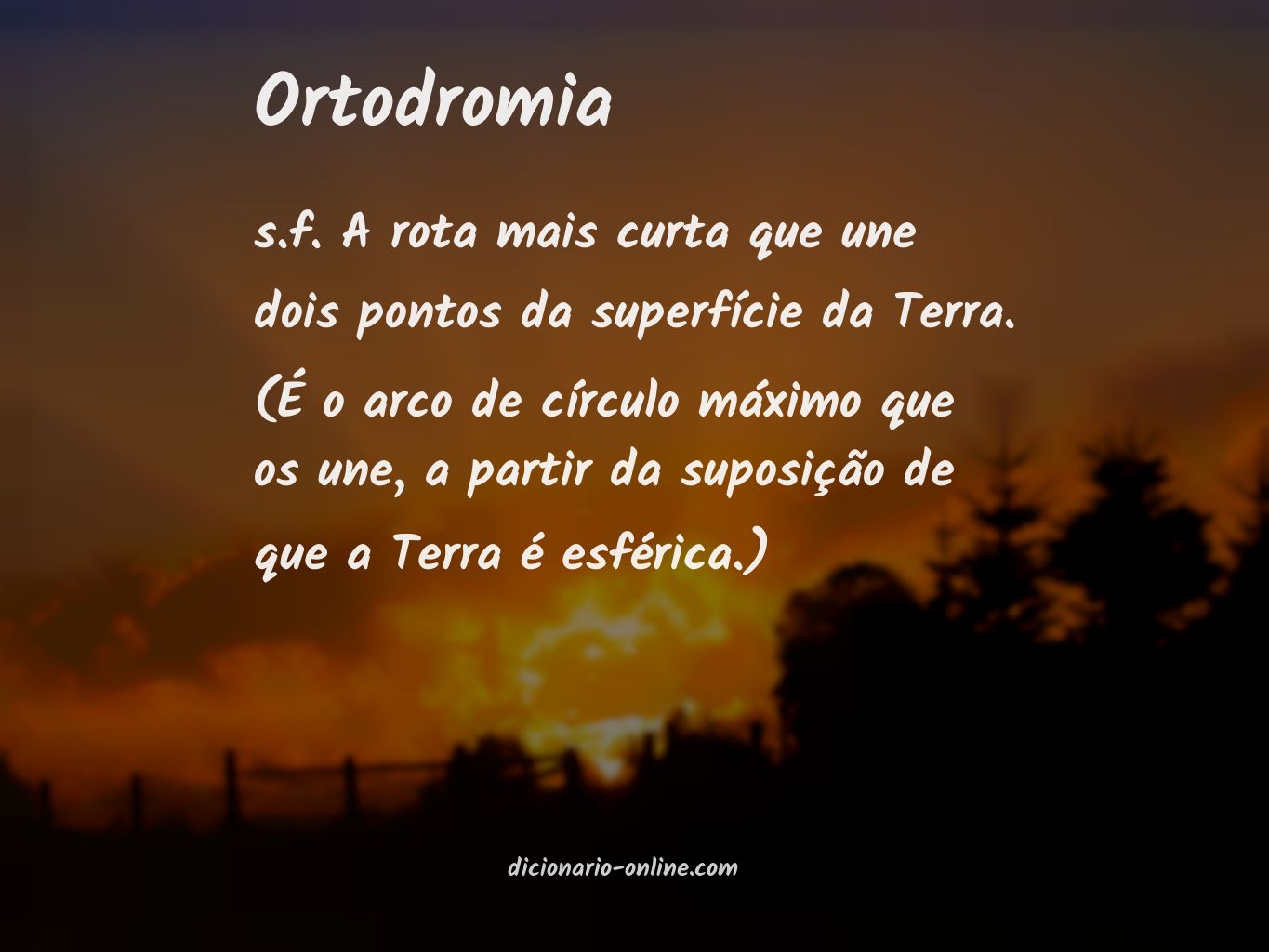 Significado de ortodromia