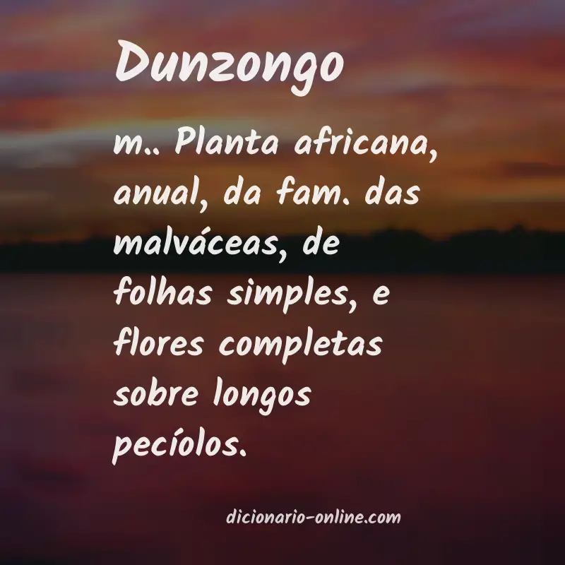 Significado de dunzongo