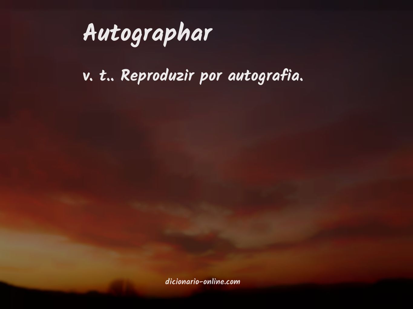 Significado de autographar