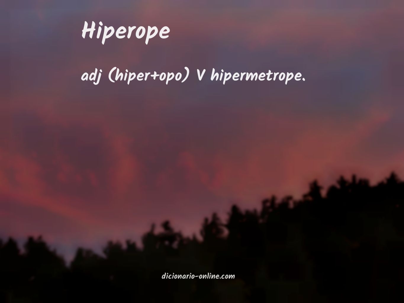 Significado de hiperope