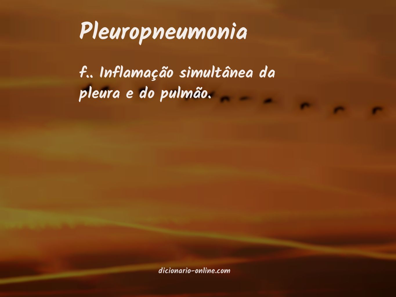 Significado de pleuropneumonia