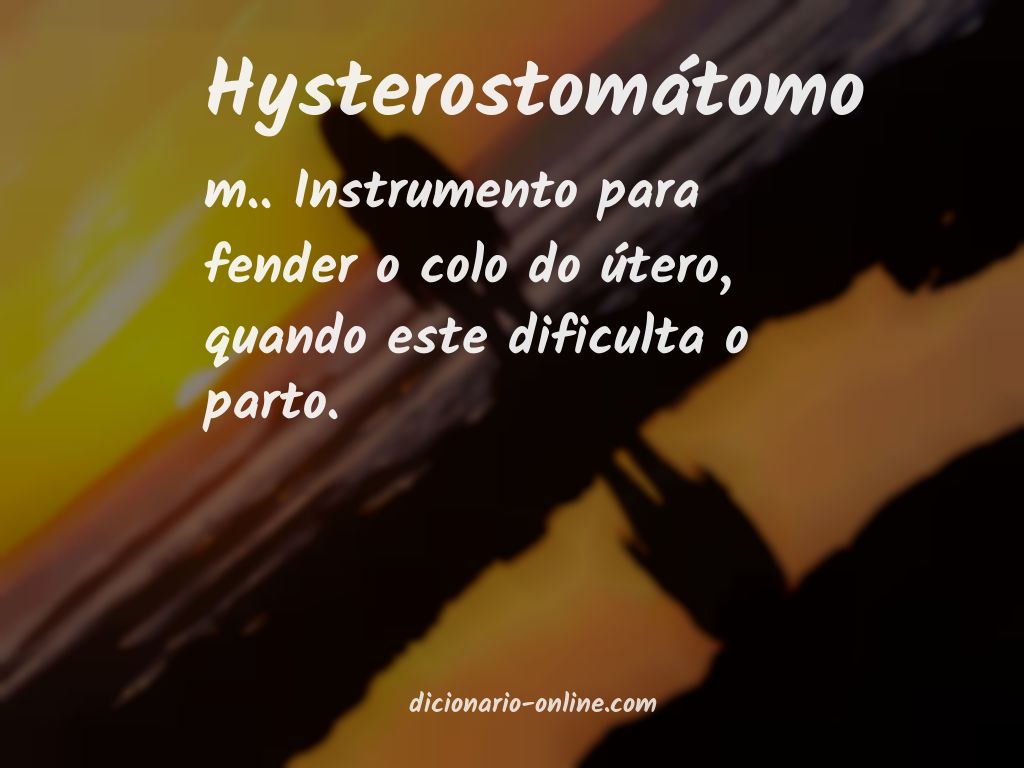 Significado de hysterostomátomo