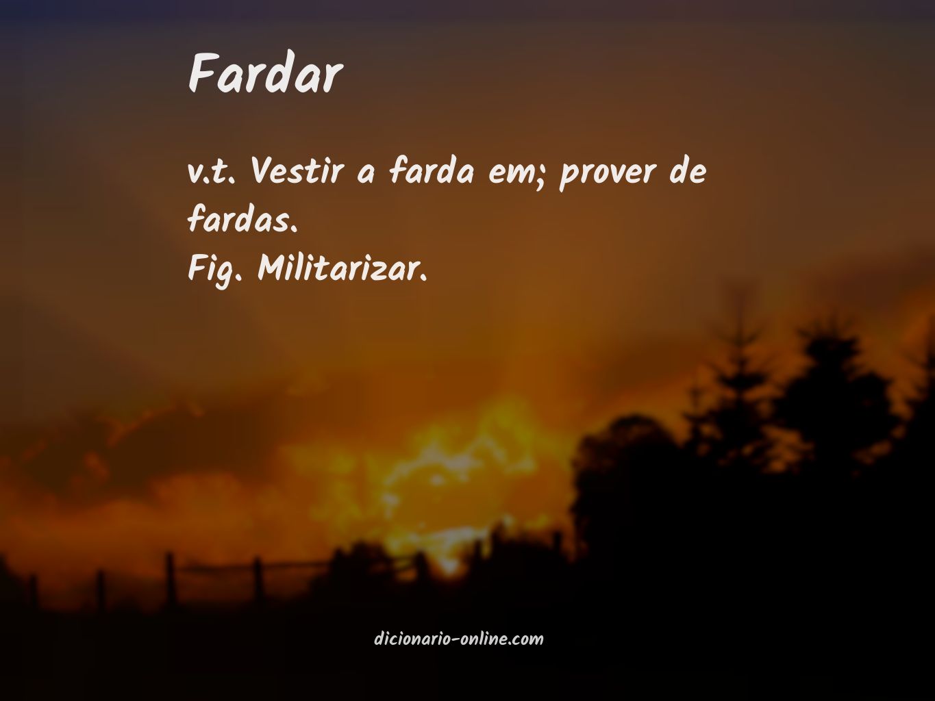 Significado de fardar