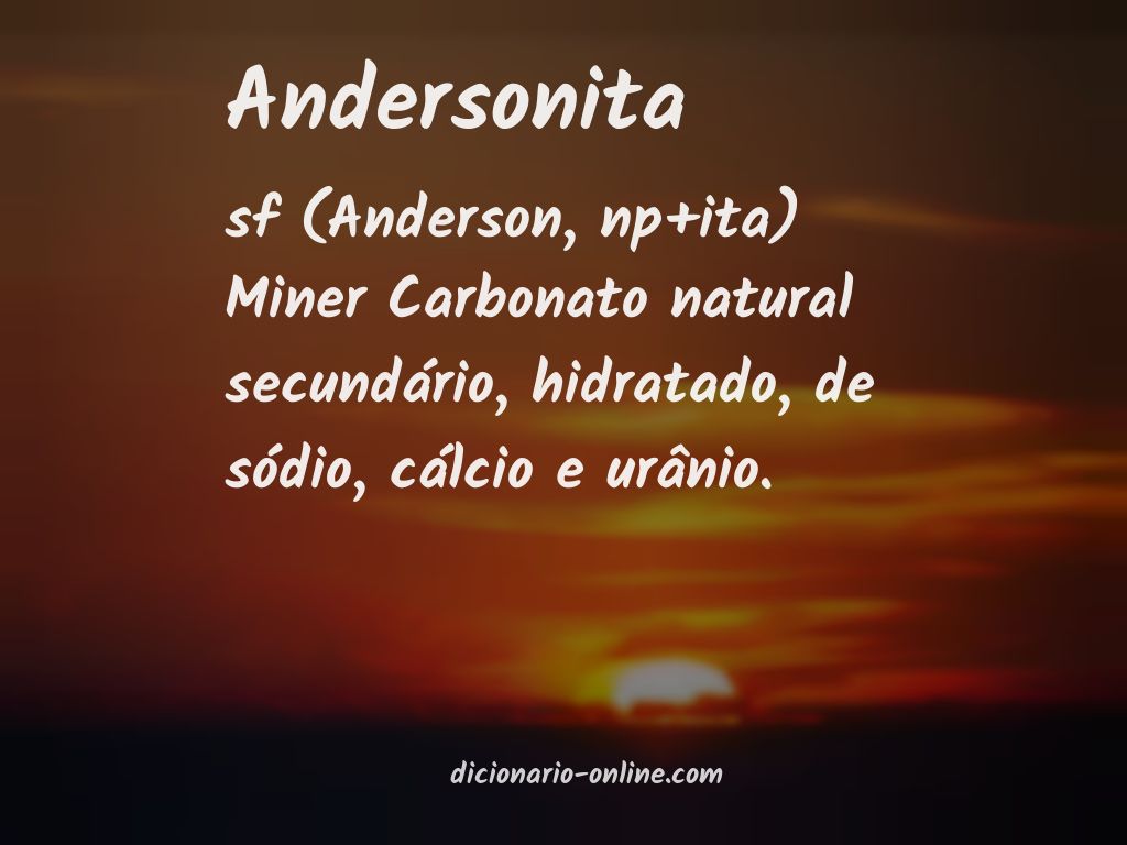 Significado de andersonita